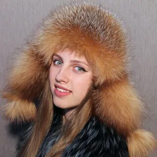 Шапка ушанка женская с мехом