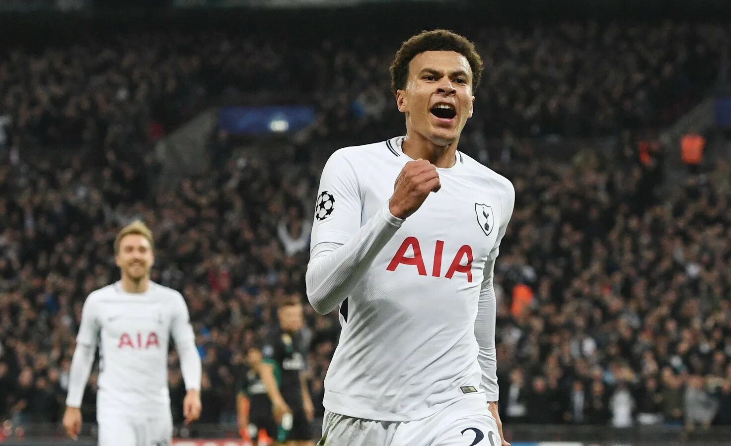 Dele Alli Celebration. Празднование деле Алли с глазом. Dele 2018 Постер\. Дели алы