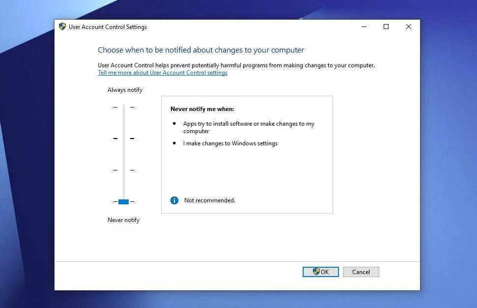 Как убрать контроль windows 10. Uac windows 10. окно uac в windows 10. user account control windows 10. контроль учетных записей uac.