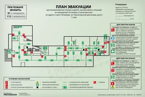Планы эвакуации должны быть вывешены