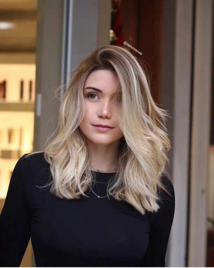 Pin on c a n i b e h e r Medium length blonde hair, Medium length blonde, Long b