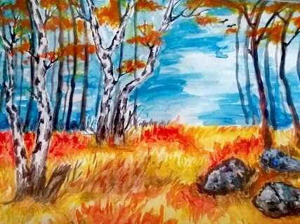 Рисунок осени 8 лет