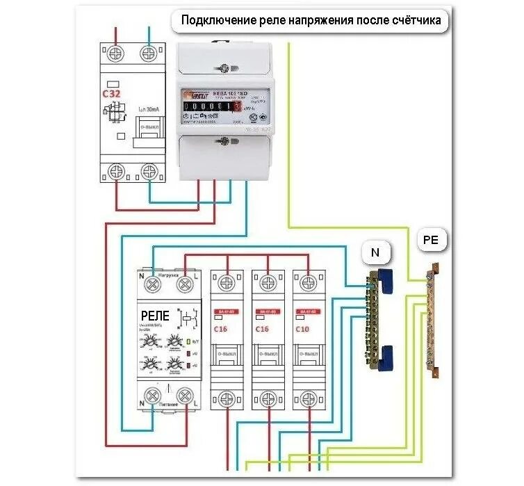 Схема подключения однофазного реле напряжения в квартире. Реле напряжения трехфазное схема подключения. Реле напряжения РН-111м схема подключения. Схема подключения 3 реле напряжения. Реле напряжения дифавтомат