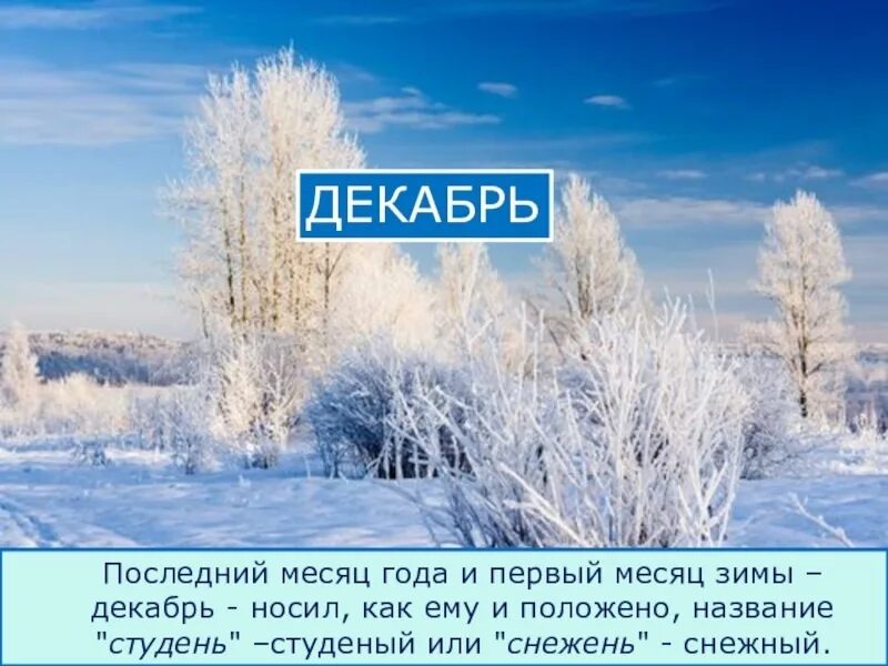 Какой месяц зимы на картинке загадка ответ. Зимние месяцы. Зимние месяцы декабрь. Первый месяц зимы. Декабрь презентация.