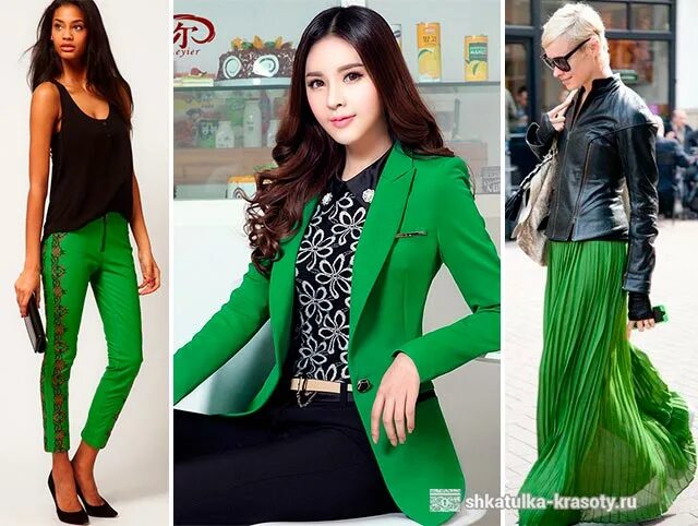 Зеленый цвет в одежде. Комплекты одежды для женщин. Изумрудный цвет в одежде сочетание. Зеленый с черным в одежде. Зеленый с черным в одежде.