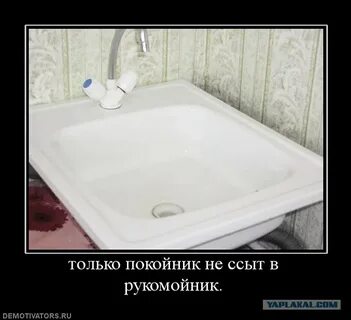 Писает в раковину