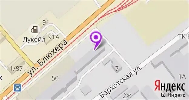 Блюхера екатеринбург на карте