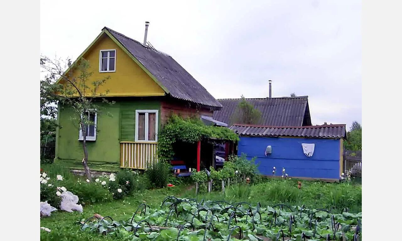 Зарегистрировал на участке старый дом. Дача обычная. старый дачный домик. домик с огородом.
