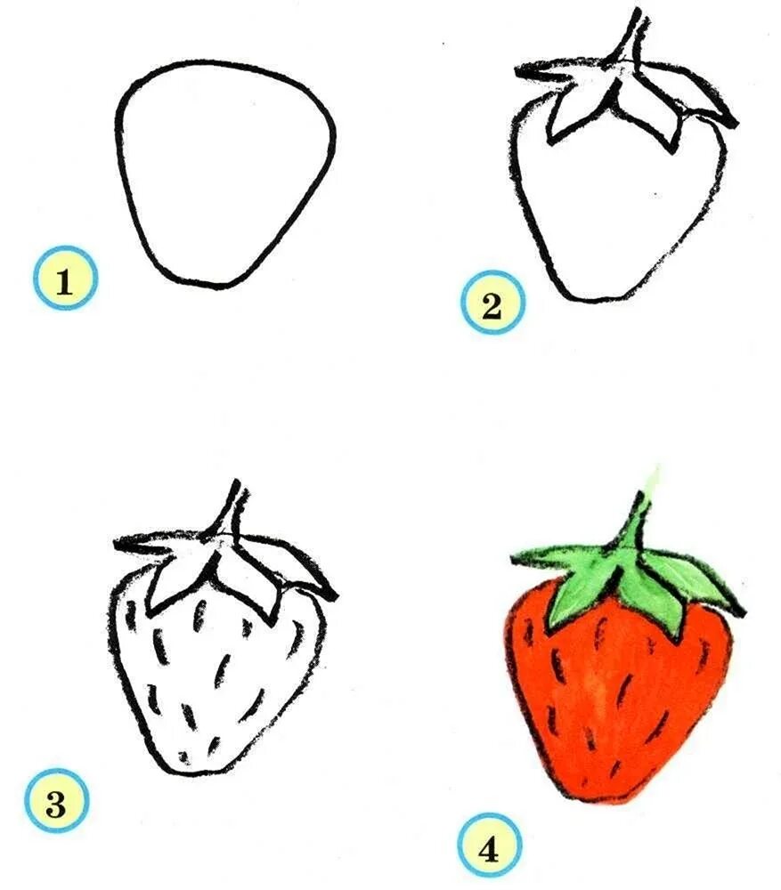 Легкие рисунки. Поэтапное рисование фрукты. Поэтапное рисование овощей и фруктов. Фрукты для рисования детям. Легкие рисунки красивые 7 лет