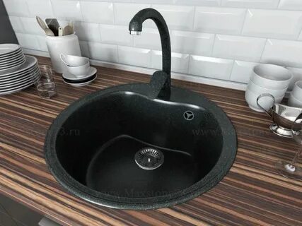 Мойка круглая каменная