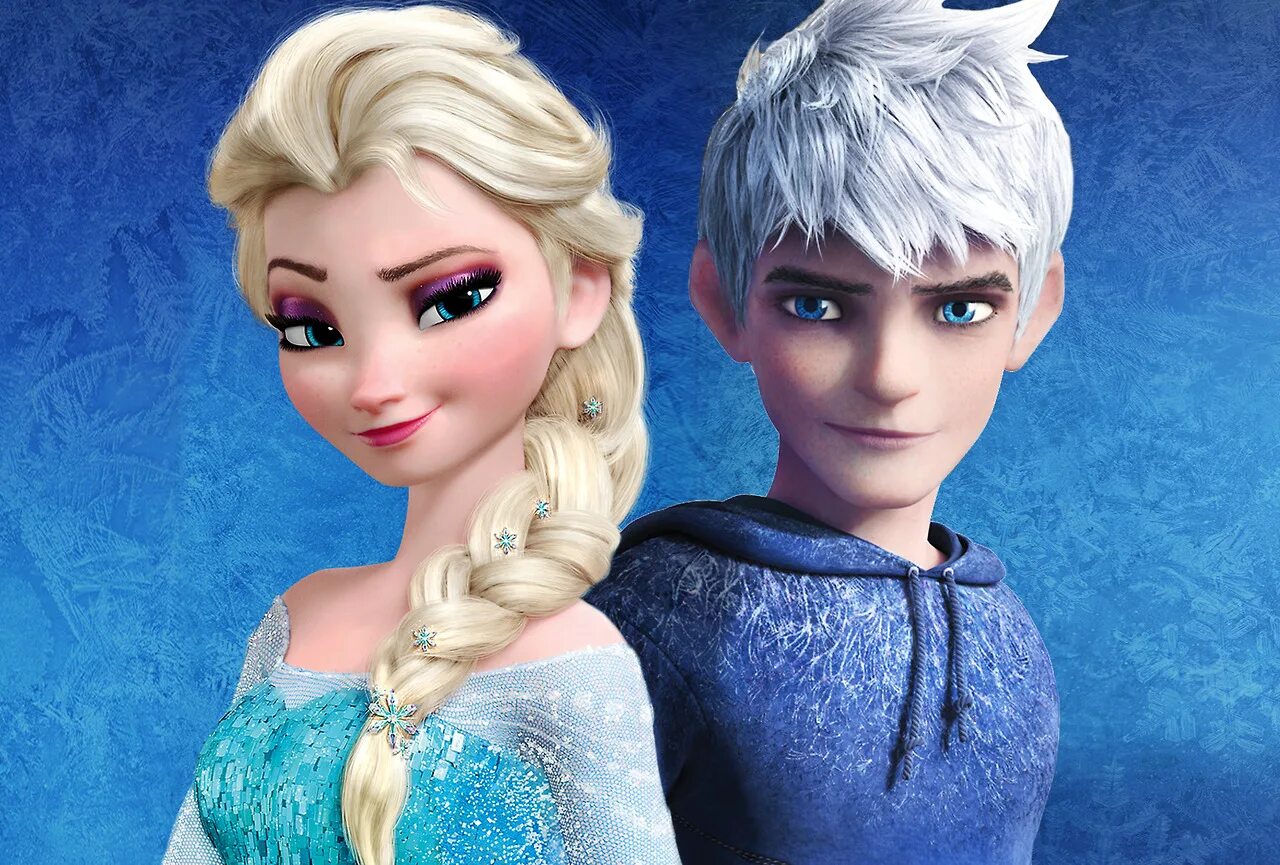 Elsa and Jack Frost.