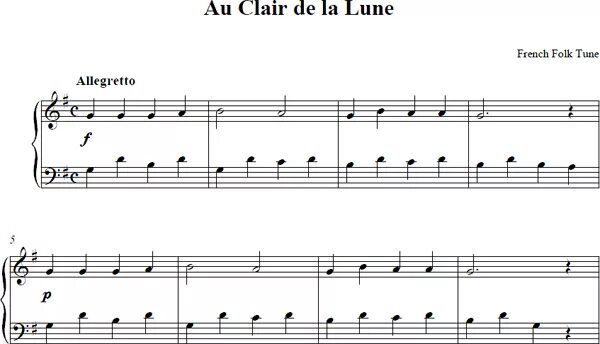 Au clair de lune. Au Clair de la Lune Ноты. Clear de la Lune Ноты. Clair de Lune Ноты. Claire de Lune Ноты для фортепиано.