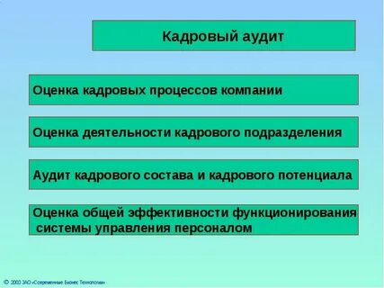 Аудит кадрового персонала