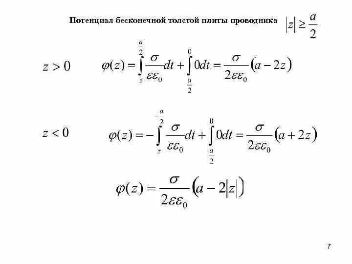 Бесконечный потенциал. Потенциал бесконечного цилиндра. нахождение напряженности бесконечно ю. безграничный потенциал.