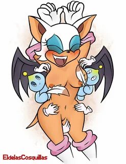 chao (sonic), rouge the bat, sonic (series), anthro, arms above head, blush...