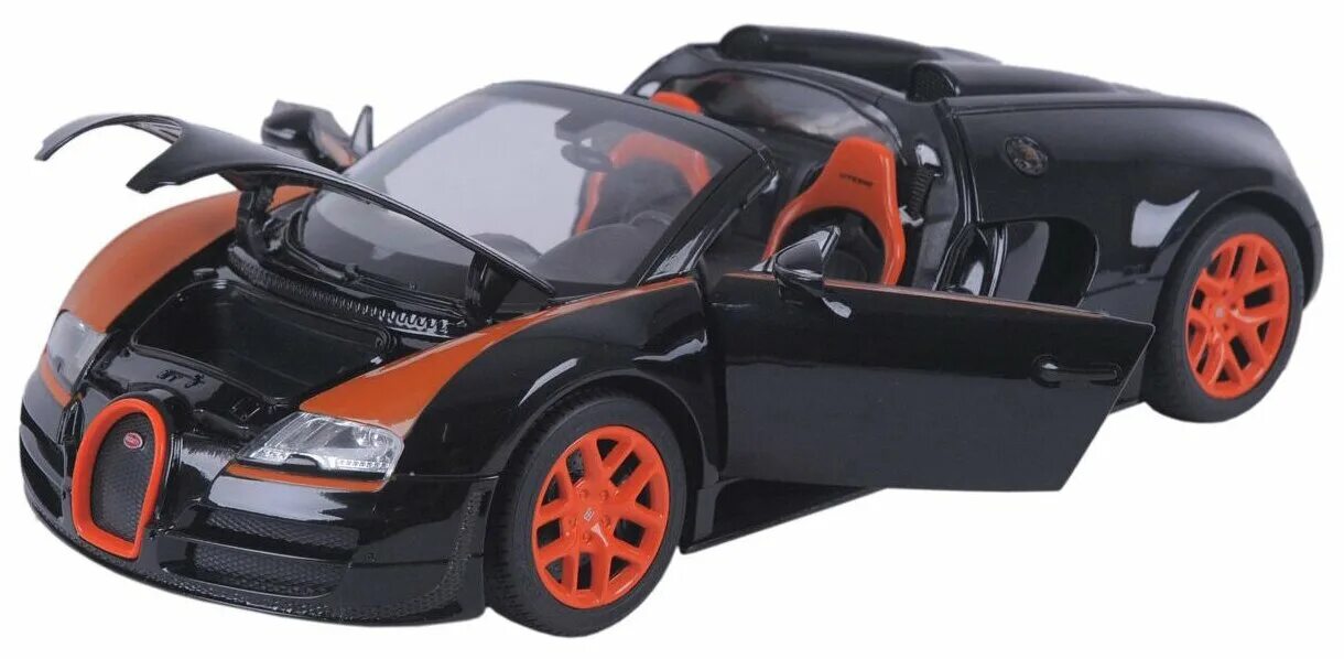 Машина любимая игрушка. Легковой автомобиль Rastar Bugatti Grand Sport Vitesse (43900) 1:18 25 см. Bugatti Veyron Grand Sport Vitesse Rastar. Rastar Bugatti Grand Sport Vitesse. 1:18 Bugatti Veyron 16.4 Grand Sport Vitesse черный / оранжевый 1:18.