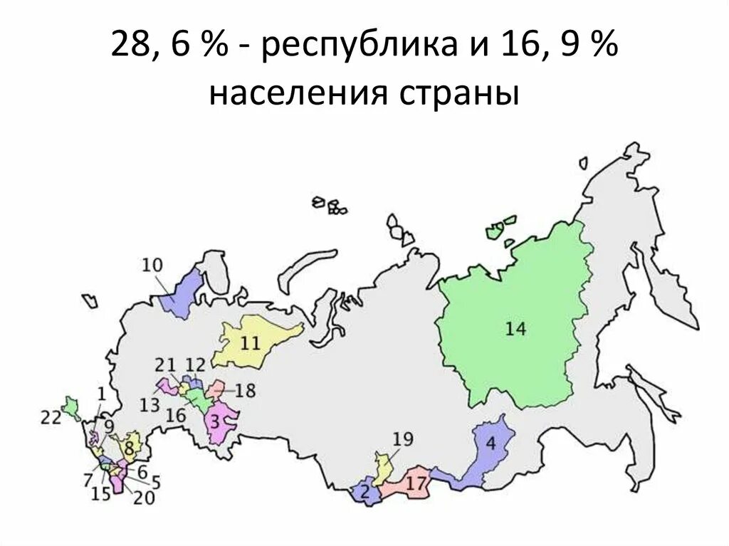 22 Республики Российской Федерации на контурной карте России. Субъекты РФ 22 Республики. 22 Республики на карте России контурная карта. 22 Республики России и их столицы на карте.