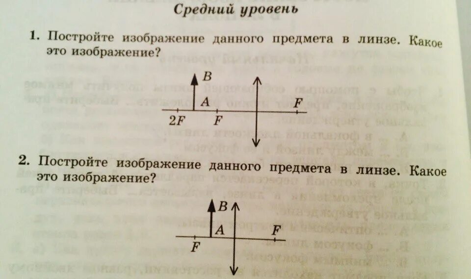 Контрольная работа по физике 9 класс линзы