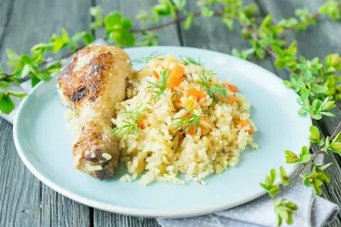 Второе рис с курицей