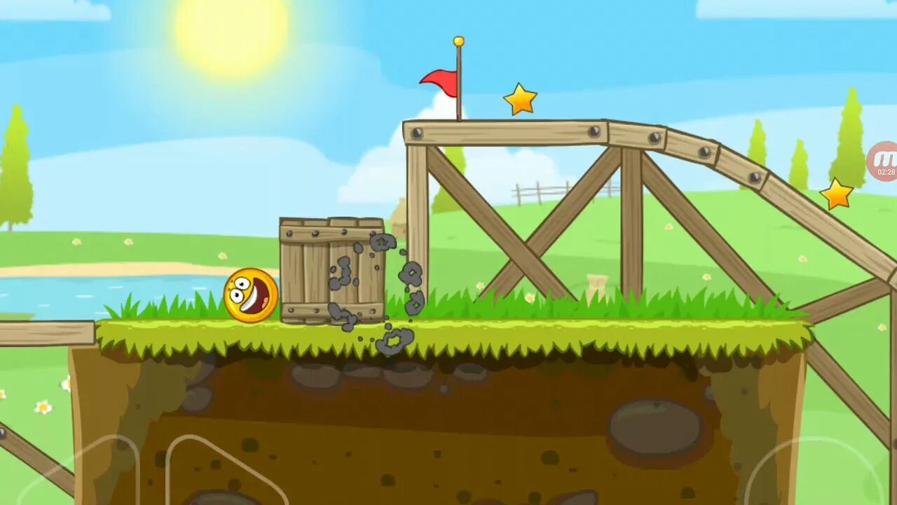 Шарик проходит уровень. Продолжение игры red ball 4. захват земли игра мультик. red ball 2 the king. красный шарик мультик для детей смотреть.