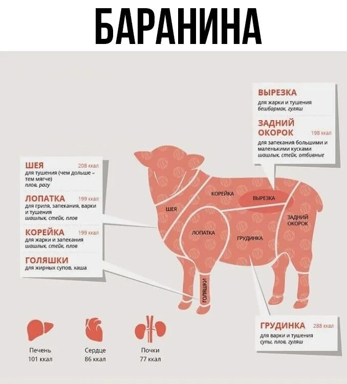 Баранина содержание