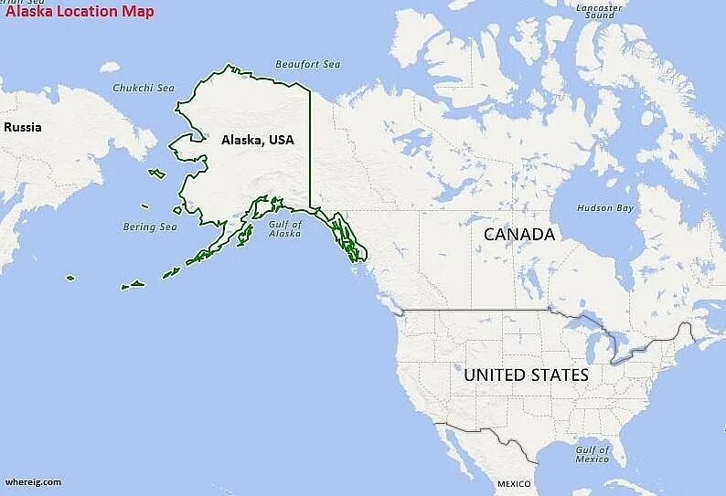 Северная америка залив аляска. Карта США Канады Аляски. Штат Аляска на карте. Граница Канады Аляски и России на карте. Аляска местоположение.