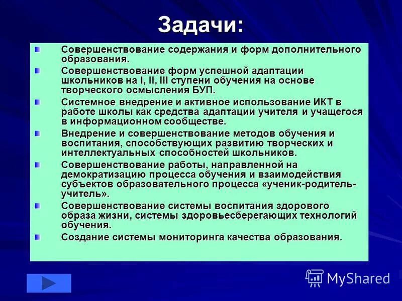 Совершенствование содержания и методов образования. Задачи процесса обучения. Структура воспитания Подласый.