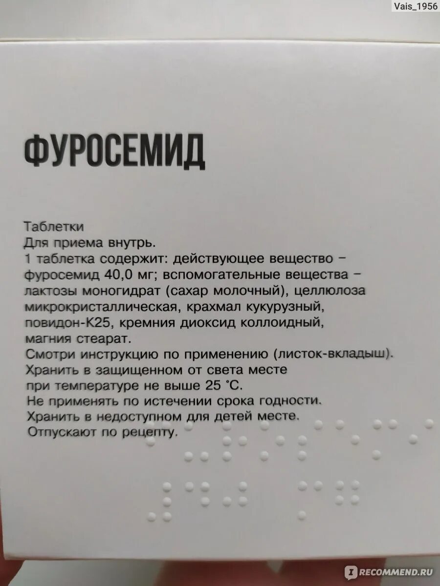 Фуросемид как мочегонное как принимать. Фуросемид табл.