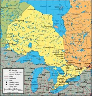 Где находится озеро онтарио на карте