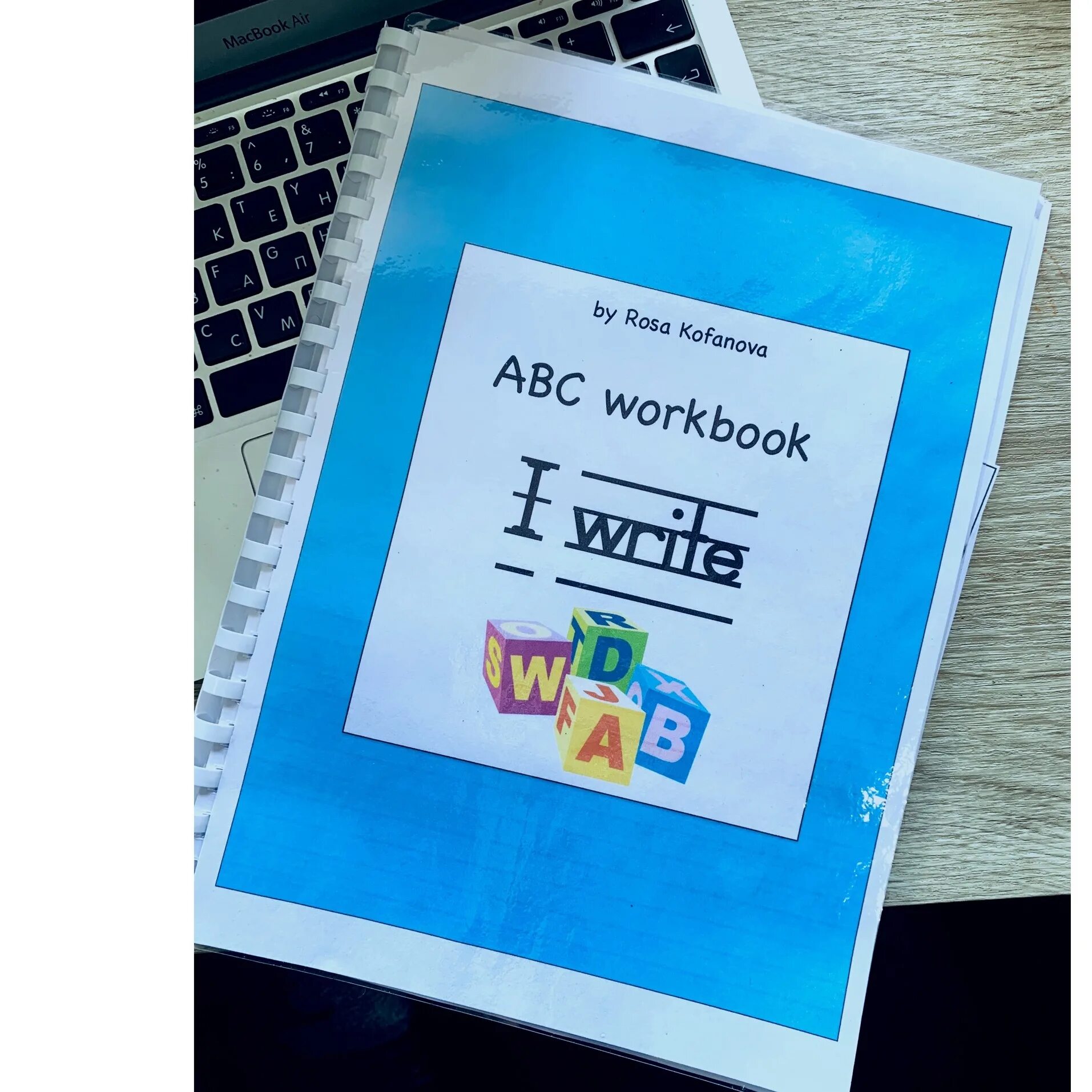 Rosa writes. Abc workbook by rosa kofanova. abc workbook i write.