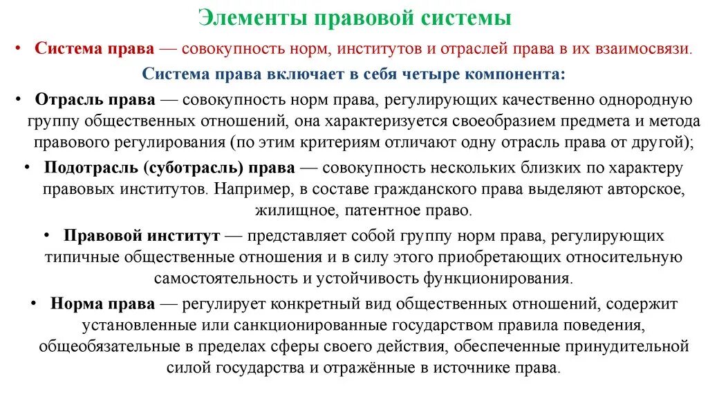 Определения понятия правовой системы. Понятие правовой системы и ее основные элементы. Назовите элементы правовой системы:. Правовая система понятие элементы. Компоненты правовой системы таблица.