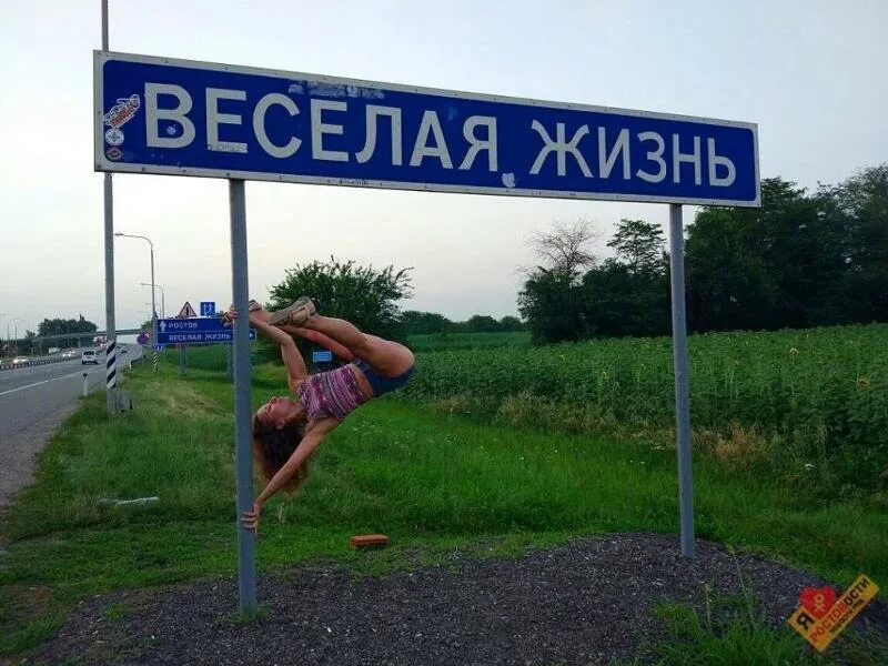 Веселая жизнь последнее. Весёлая жизнь Краснодарский. Веселая жизнь знак. Веселая жизнь город. Указатель веселая жизнь Краснодарский.