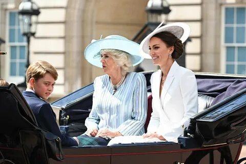 Prince George of Cambridge, Camilla, Duchess of Cornwall and Catherine, Duc...