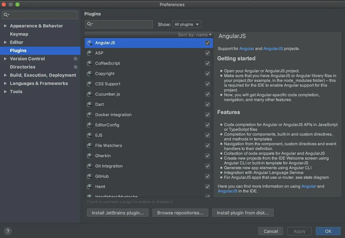 Установить plugins