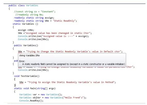 Attempt to write a readonly database. Статический конструктор c#. const c#. различия модификаторов const и readonly. ключевые слова const и static..