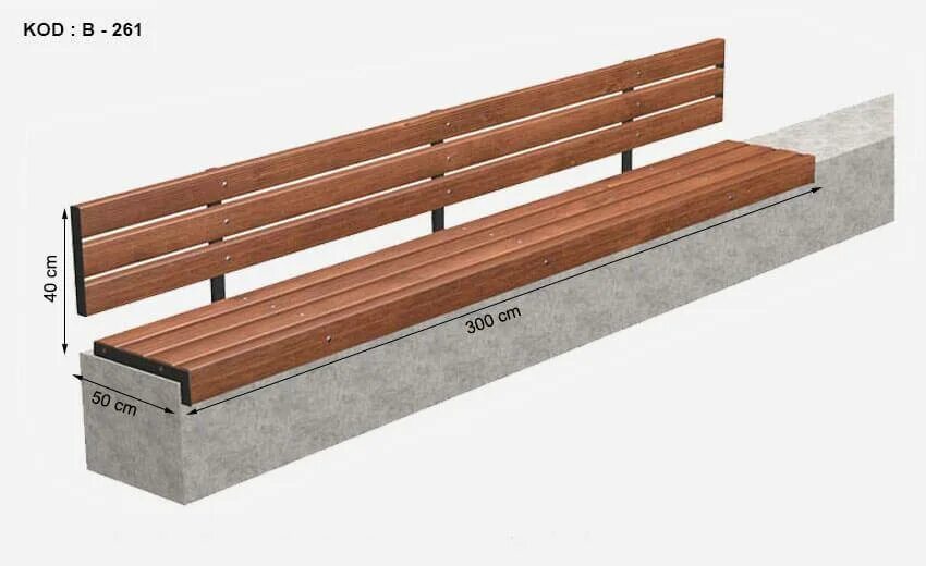 Скамья модульная line b1 mrn400. Скамья стенки. Наклонная доска. Скамья стенки. Бетонная скамейка (рм: 2100*450*500.