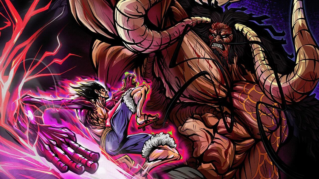 Luffy vs Kaido. Кайдо против Луффи Art. Луффи Гир 5 Кайдо. Луффи 5 Гир против Кайдо.