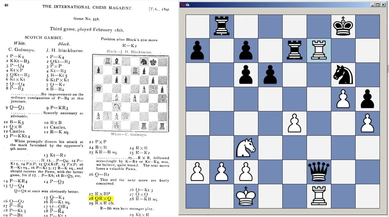 Move in algebraic chess notation