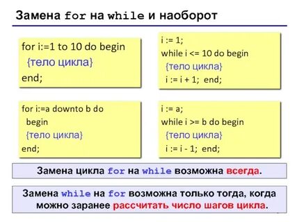 End в цикле while