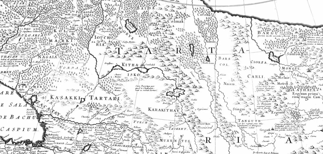 Древние карты средней Азии. Ранние карты Тартарии. Старинная карта Востока. Древние Гравюры Тартарии.