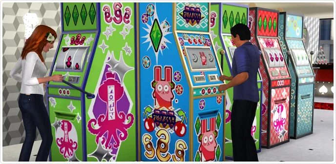 У игрового автомата есть зацепки кролика. Симс 4 игровые автоматы. Симс 4 автомат. Казино автомат симс 4. Симс 4 игровые автоматы мод.