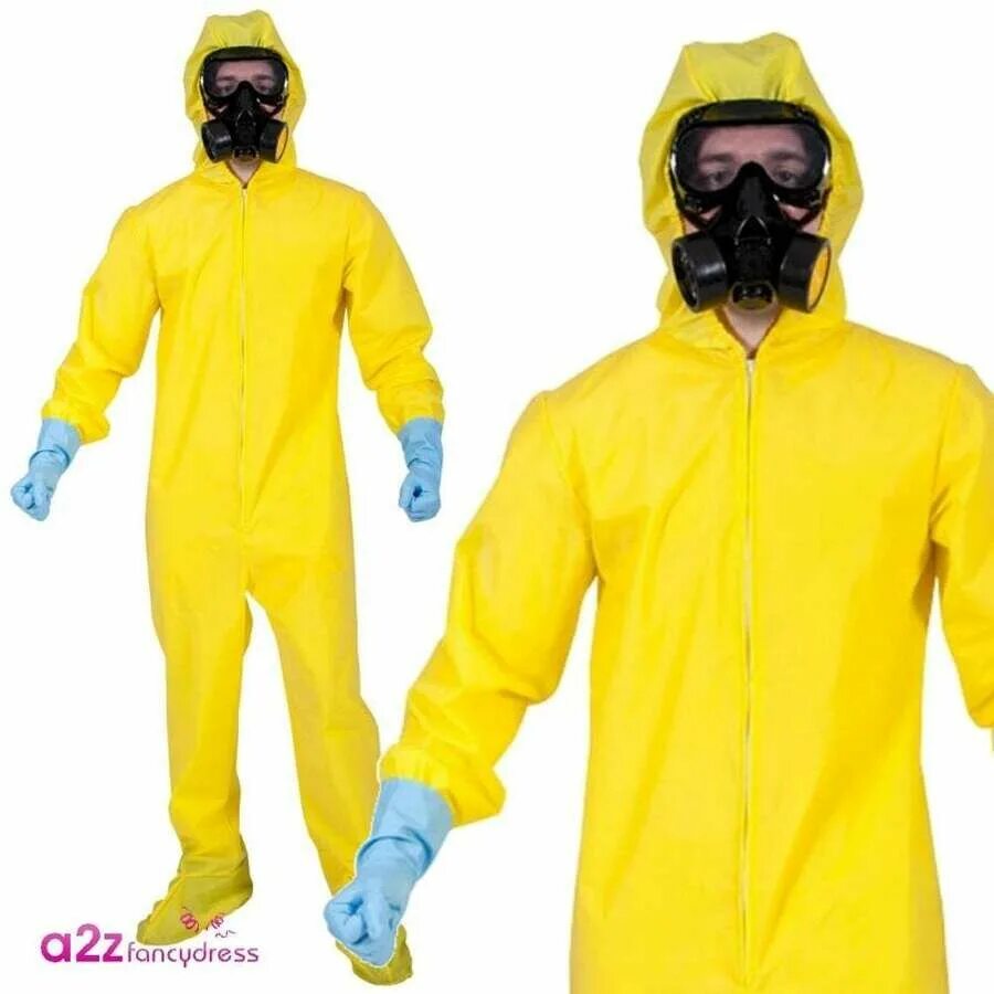 Mask suit. Walter White Hazmat. Костюм химзащиты. Костюм защиты от радиации. Желтый защитный костюм.