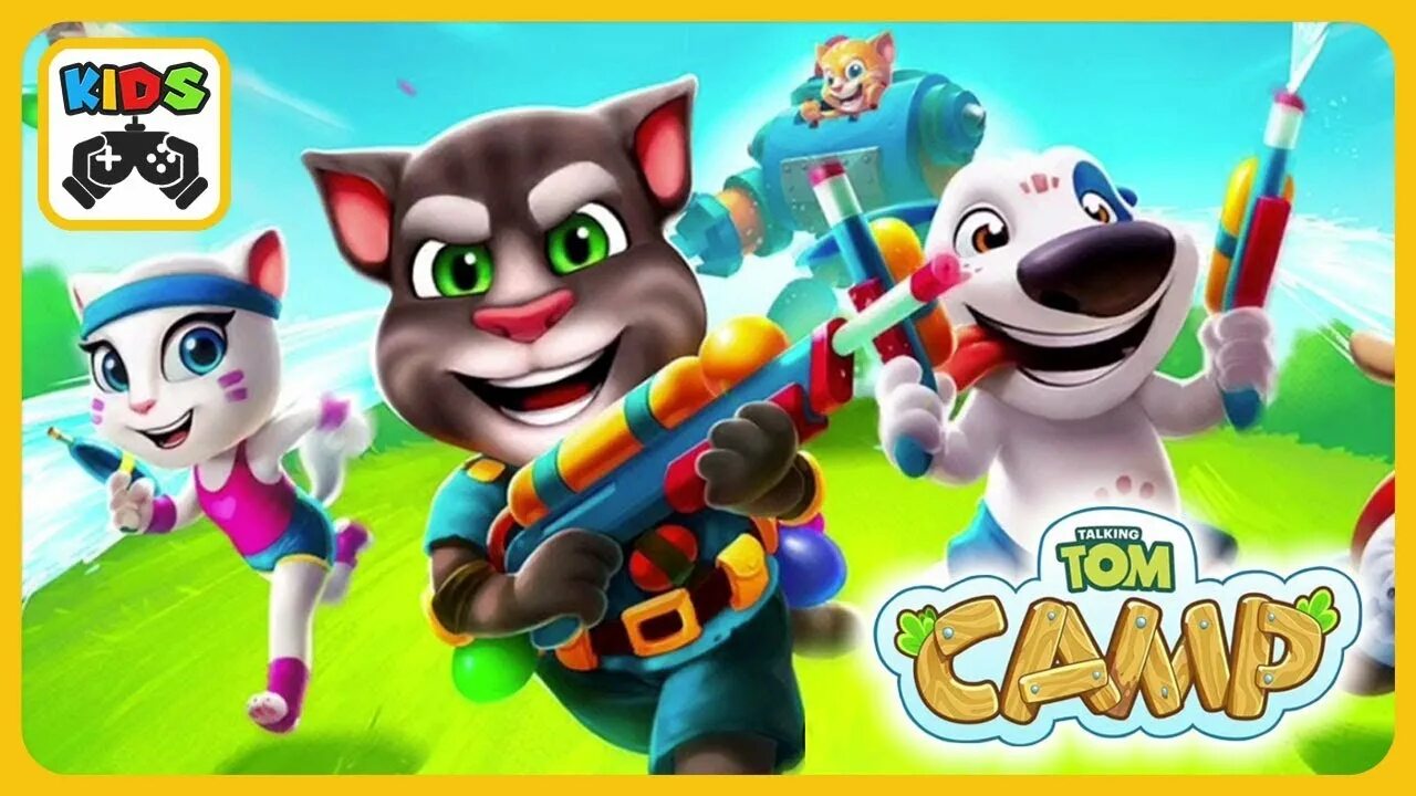 Игра водная битва Тома. Talking Tom Camp Джинджер. Кот том водная битва. Говорящий том водная битва. Игры битва тома