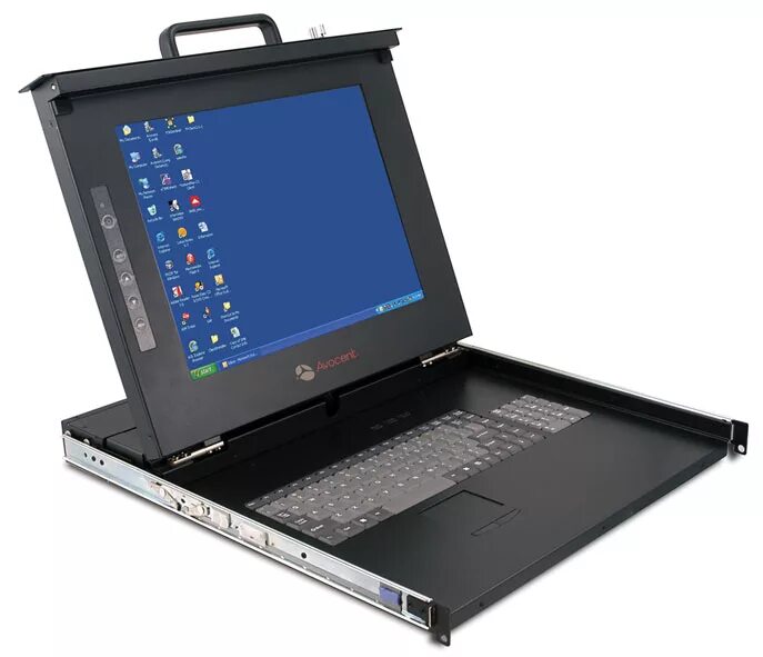 KVM-консоль Aten cl1000m. 17" Single Rail LCD Console (PS/2-USB, VGA) _cl1000mr. 17' Rack LCD Console. KVM консоль с монитором переносная. 15 pro 1024