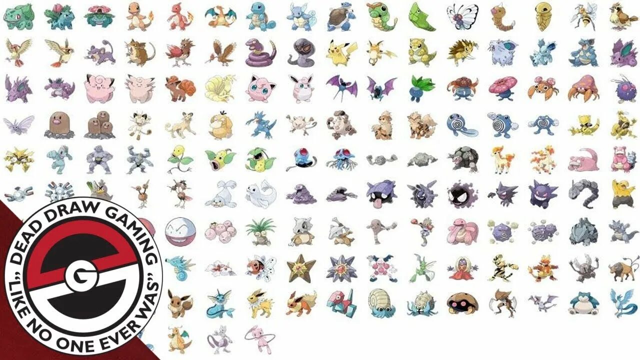 151 Покемон. Список покемонов 1 поколения. Original 151 Pokemon. Покемоны 1-150.