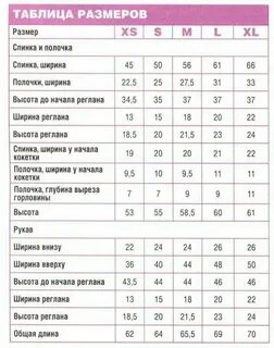 Реглан размеры для детей