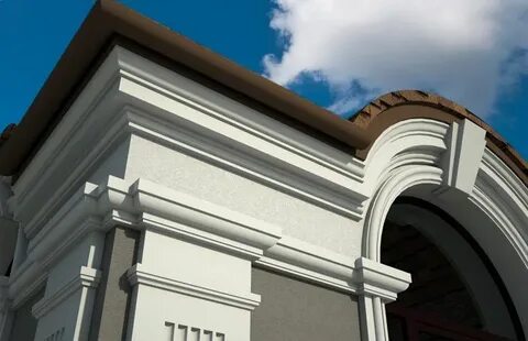 Карнизы фасада дома