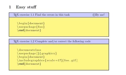 Latex environment