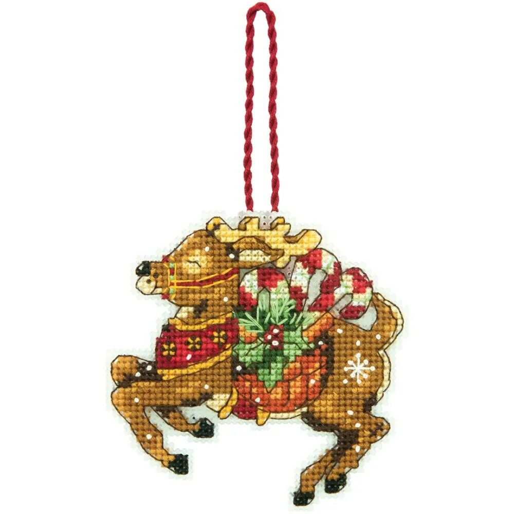 Dimensions ornament. Дименшенс рождественский олень. дименшенс елочные игрушки. dimensions 70-08915. новогодняя вышивка крестом наборы.