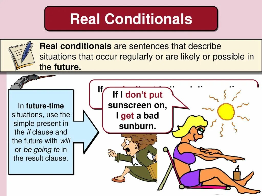 Condition meaning. Real conditionals. Future real conditional.